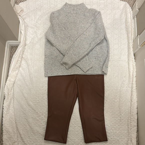 Brown Faux Leather Leggings - Picture 4 of 4